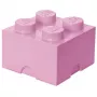 Säilytyspalikka LEGO Room Copenhagen 4, pinkki — LEGO-säilytyspalikka 40031738, pinottava säiliö leluille ja tekstiileille