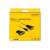 DeLOCK sovitin USB 2.0 Type-A - sarjaportti RS-232 D-Sub 9 + D-Sub 25