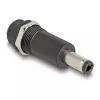 Adapteri DELOCK DC 5,5 x 2,1 mm (naaras) DC 5,5 x 2,5 mm (uros), musta