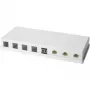 LOGILINK- Keystone-pinta-asennusrasia 8 porttia UTP, valkoinen, ilman liittimiä (NK4035)