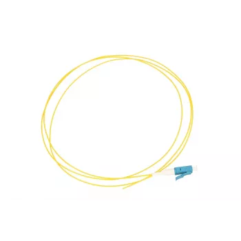Extralink LC/UPC pigtail, singlemode G.652D, 900 µm PVC, 1 m, FTTH, keltainen