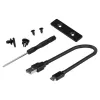 SSD-kotelo SAVIO AK-84 musta M.2-asemille, USB 10 Gbit/s (Type-A / Type-C), alumiini + ABS