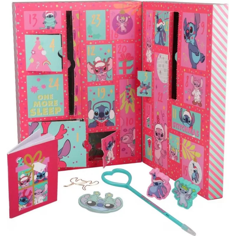 Joulukalenteri Paladone Stitch Stationery 24 päivää 24 ainutlaatuisella toimistotarvikkeella