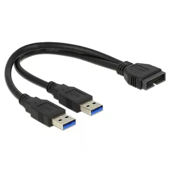 USB-kaapeli DeLOCK 0,25m USB3.0/2xUSB3.0 83910