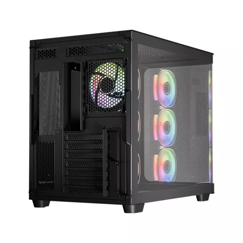 Tietokonekotelo LC-Power LC-8001B-ON Midi Tower musta