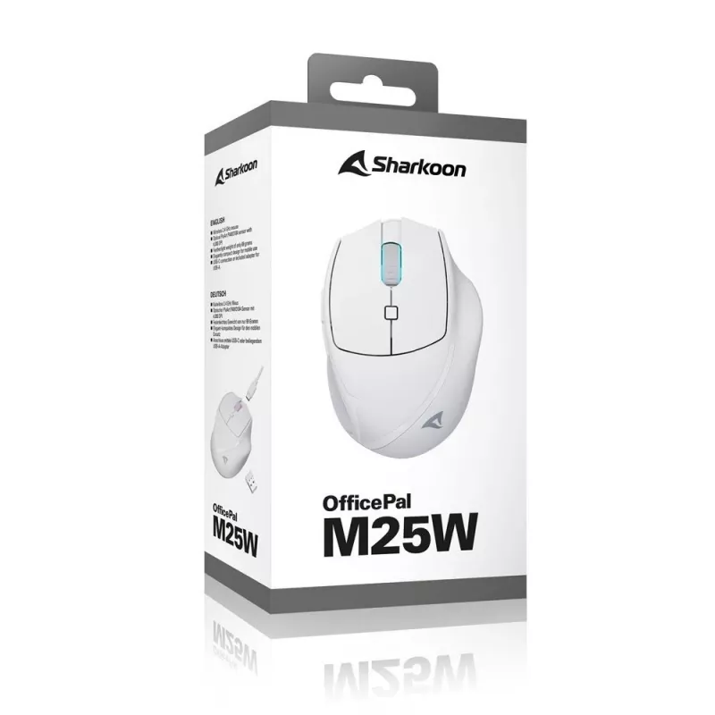 Sharkoon OfficePal M25W langaton toimistohiiri, oikeakätinen, 4000 DPI