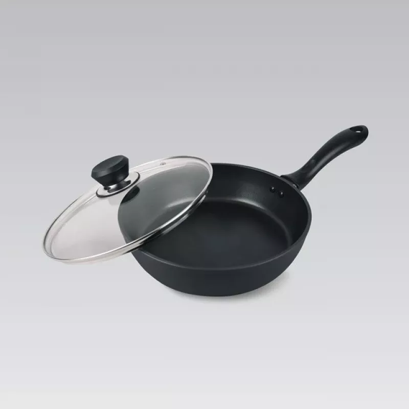 Maestro MR-1205-28 paistinpannu kannella, 28 cm, musta