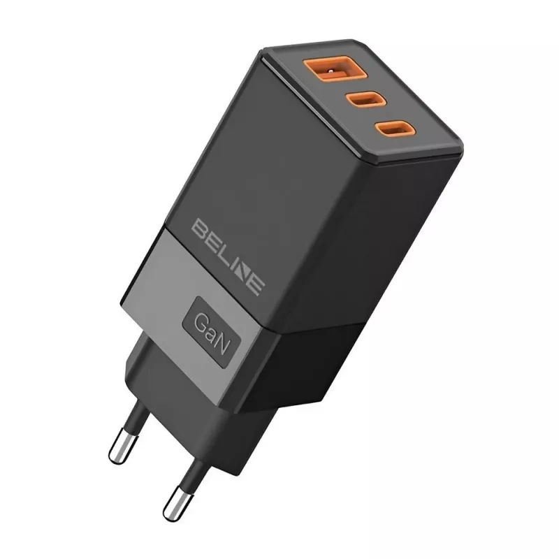 Laturi Beline BELI02750 65W GaN 2×USB-C ja 1×USB-A