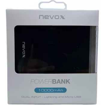 VARAVIRTALÄHDE 10 000 mAh Dual musta (1482)