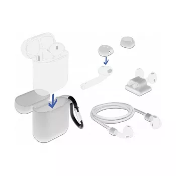DeLOCK Apple AirPods kotelo tarvikesarja valkoinen