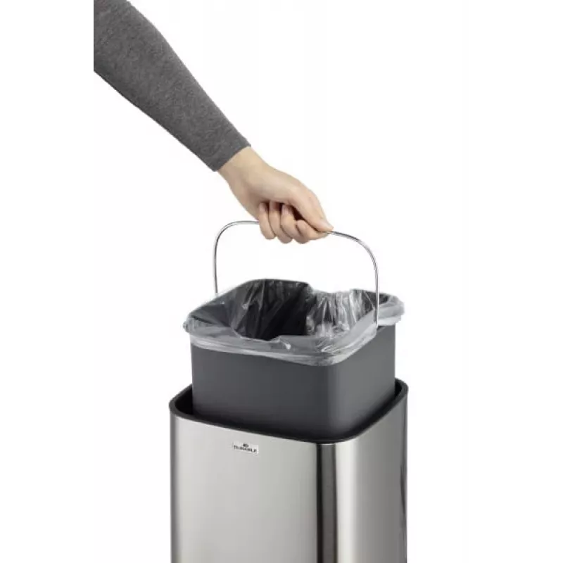 Durable TOUCH 12L suorakaiteen muotoinen ruostumaton teräs hopea musta