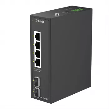 D-Link 6-porttinen Gigabit Industrial hallitsematon kytkin 2 x SFP -portilla