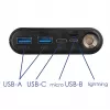 Akyga AK-BC-04 varavirtalähteen kotelo 20000 mAh, 8x 18650, 18W PD QC4+, USB-C, 2x USB-A, Lightning