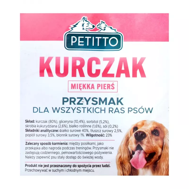 PETITTO Soft kananrinta - koiran herkku - 500 g