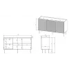 3D2SZ ONDA -lipasto 150x45xK85 vihreä