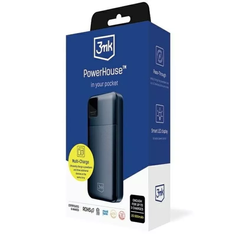 Kannettava varavirtalähde 3MK PowerHouse 20 000 mAh
