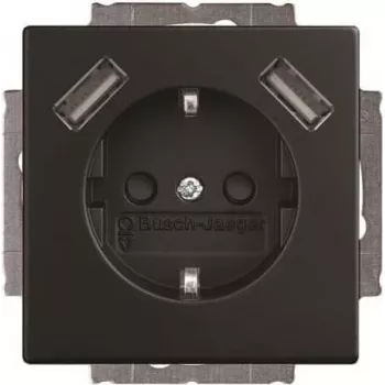 BJ 20 EUCB2USB-885 SCHUKO-/2x USB-pistorasia (2CKA002011A6279)