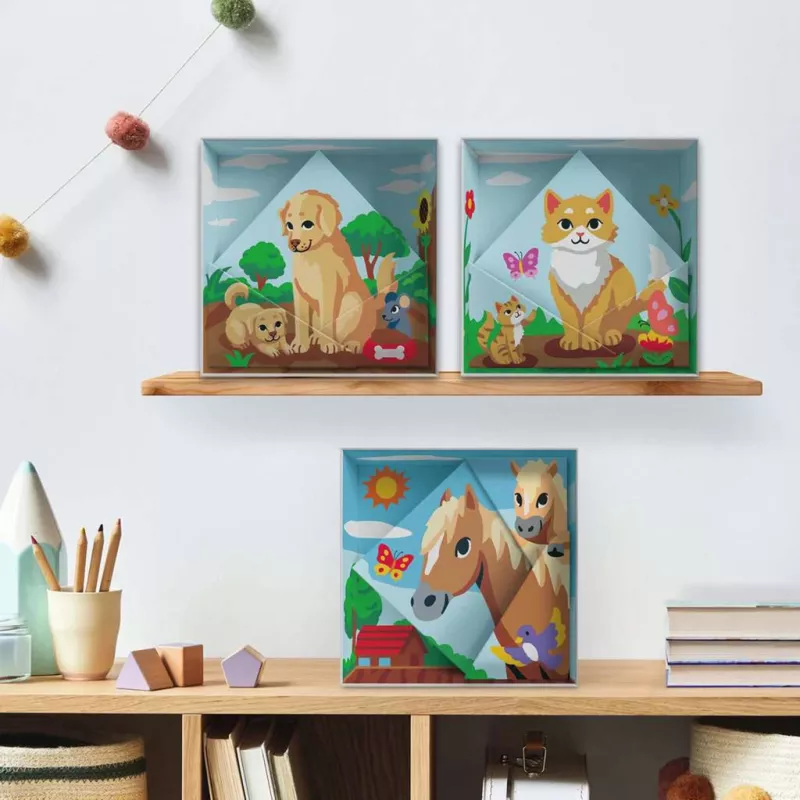 Maalaussarja Ravensburger CreArt Do it together - koirat, yhteinen maalaussarja