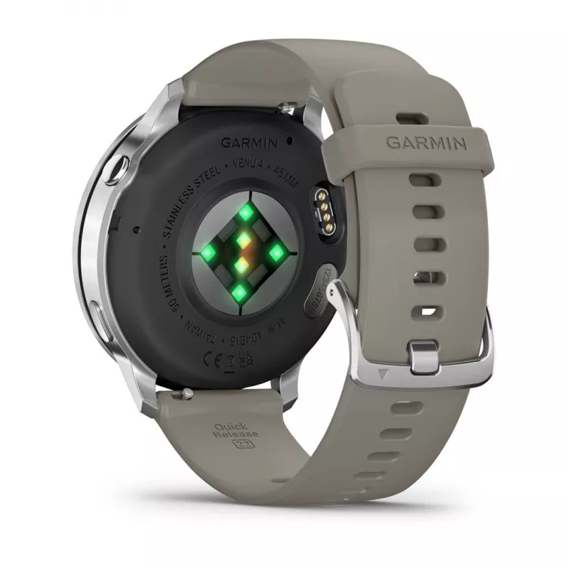 Älykello Garmin Venu 4 1.4 tuumaa AMOLED GPS Wi-Fi 45 mm hopea
