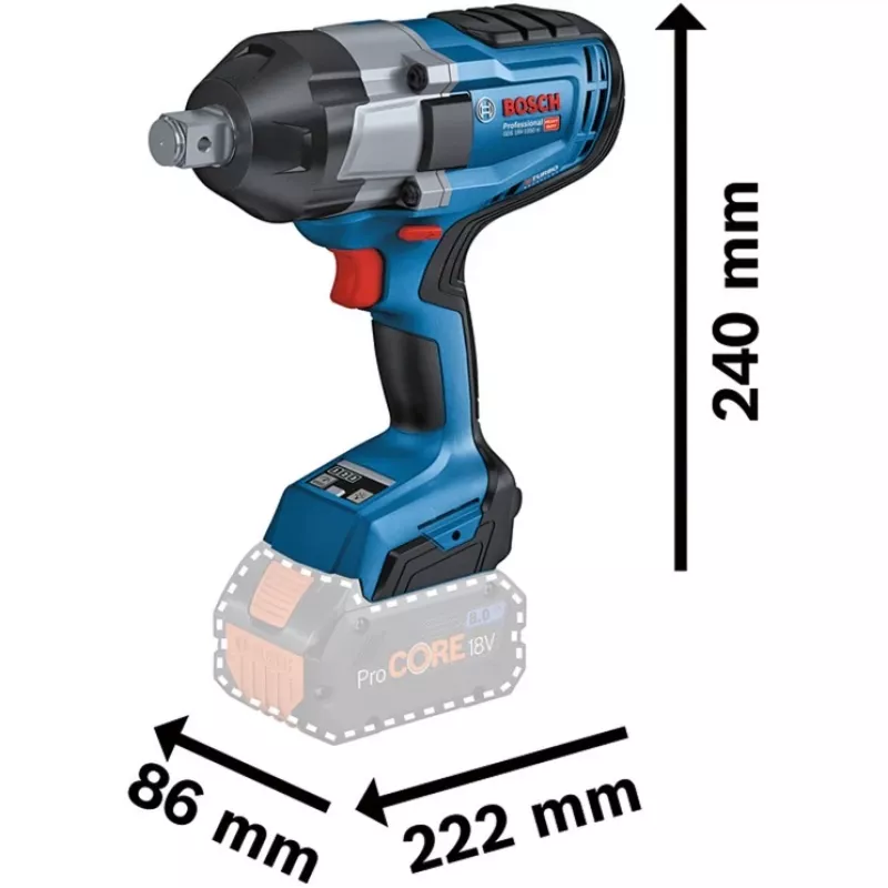 Bosch GDS 18V-1050 H Professional 1750 RPM musta, sininen