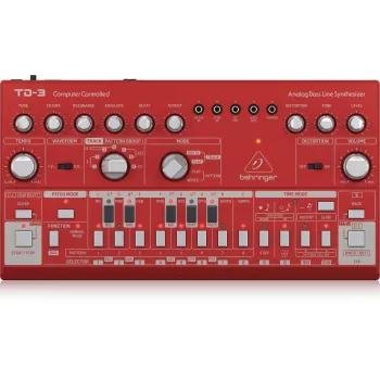 Analogi syntetisaattori Behringer TD-3-RD punainen 9V DC