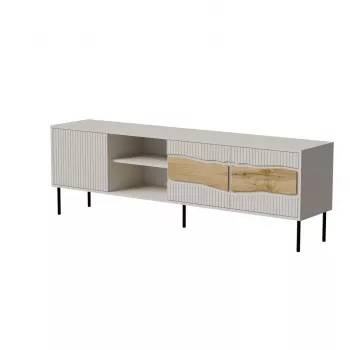 TV-taso cama meble INSERTO 3D1W 190x40x62 cm cashmere-viimeistely LED-valaistuksella