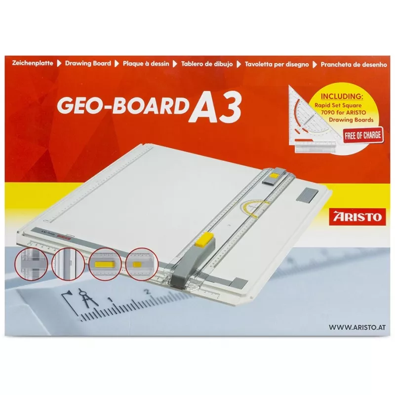 ARISTO Geo Board piirustusalusta A3 pikapiirtokolmio