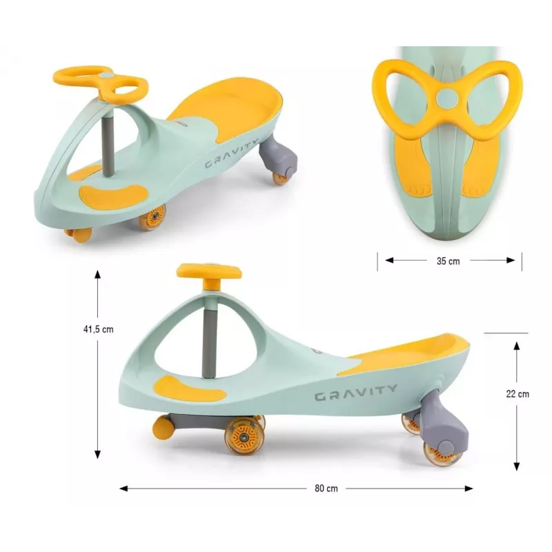 Gravity ride Gravity lime-keltainen