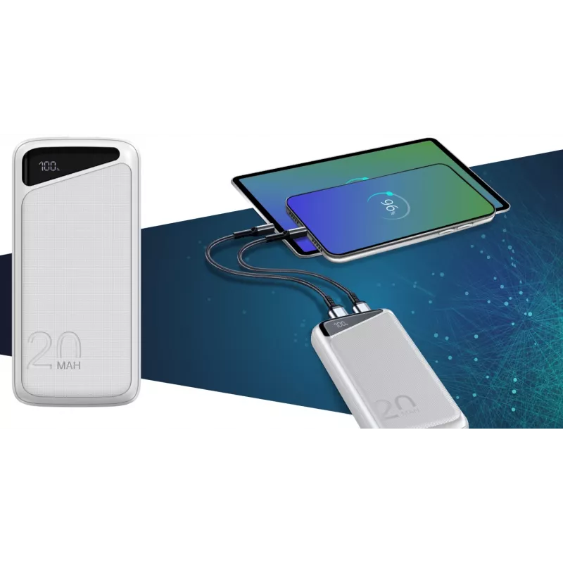 Kannettava varavirtalähde Navitel PWR20 MX VALKOINEN 20000 mAh