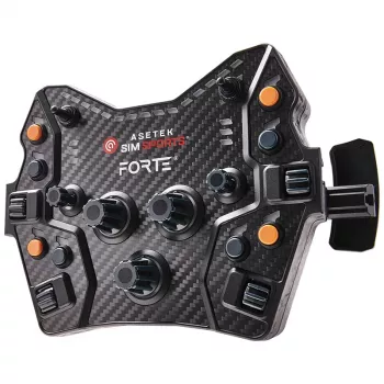 Button Box Asetek SimSports Forte GT — kompakti kilpa-ohjauspaneeli konfiguroitavilla painikkeilla ja kiertosäätimillä