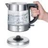 Severin WK 3468 vedenkeitin 1 l 2 200 W musta, ruostumaton teräs, läpinäkyvä