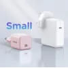 Virtalähde UGREEN X512 20W USB-C PD-pikalataus, pinkki, 100–240V tulo, 1× USB-C