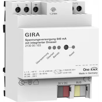 Gira KNX-virtalähde 640 mA kuristinmoduuli malli 213000