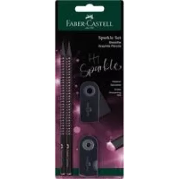 Grafiittikynä Faber-Castell 118296 B musta roosa 2 kpl