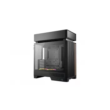 PC-kotelo DeepCool CL660 musta — ATX/Micro-ATX/Mini-ITX, karkaistu lasi, 2x3,5 tuumaa + 1x2,5 tuumaa, edessä 140 mm, ylhäällä/takana 120-140 mm