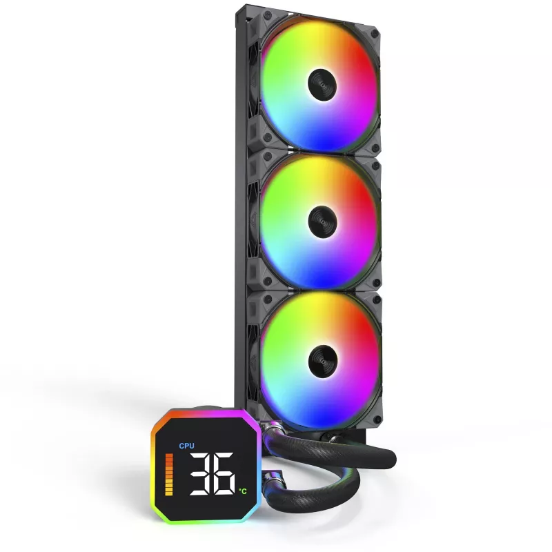 CPU-jäähdytin MULTI-SOCKEL musta/HYPERFLOW DIGITAL 360 MONTECH