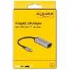 DeLOCK 81570 kaapeliadapteri USB Type-C RJ-45 0,15 m antrasiitti