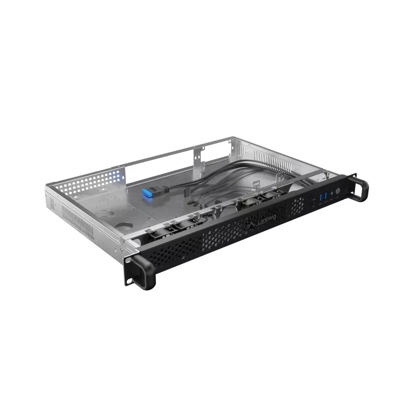 Rack-kotelo Lanberg SC01-3001-10B 1U musta 4 tuuletinta