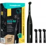 happybrush ECO R2 Allblack, aikuinen, värähtelevä hammasharja, syväpuhdistus, kiillotus, herkkä, 8800 liikettä minuutissa, musta, Saksa