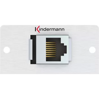 Kindermann Konnect 50 alu - modulaarinen Faceplate-Snap-In - RJ-45 (7444000827)