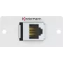 Kindermann Konnect 50 alu - modulaarinen Faceplate-Snap-In - RJ-45 (7444000827)