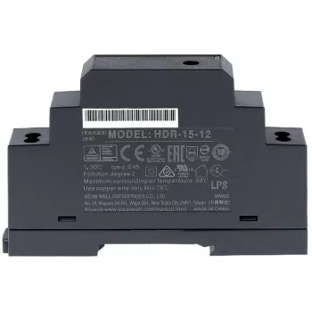 Meanwell MW HDR-15-24 – hakkuriteholähde DIN-kiskoon 15,2 W 24 V 0,63 A