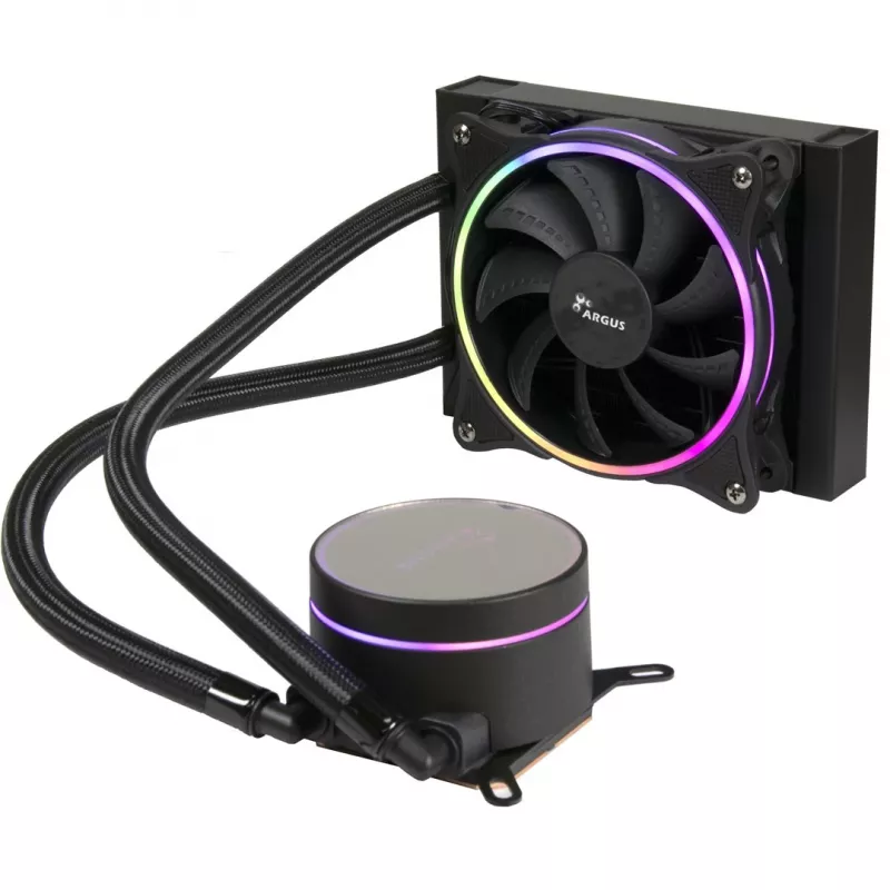 All-in-One-nestekühler Inter-Tech LC-120 RGB 12 cm musta