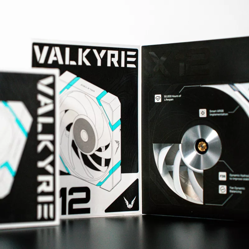 VALKYRIE X12R ARGB 120mm Reverse-Blade-kotelotuuletin valkoinen