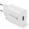 PUHELIMEN LATURI 1X USB 18 W QC 3.0 VALKOINEN