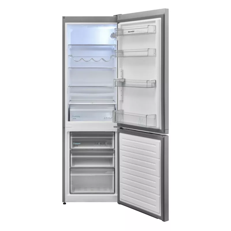 Sharp SJ-FBB04DTXSE jääkaappi-pakastin vapaasti seisova 268 L hopea