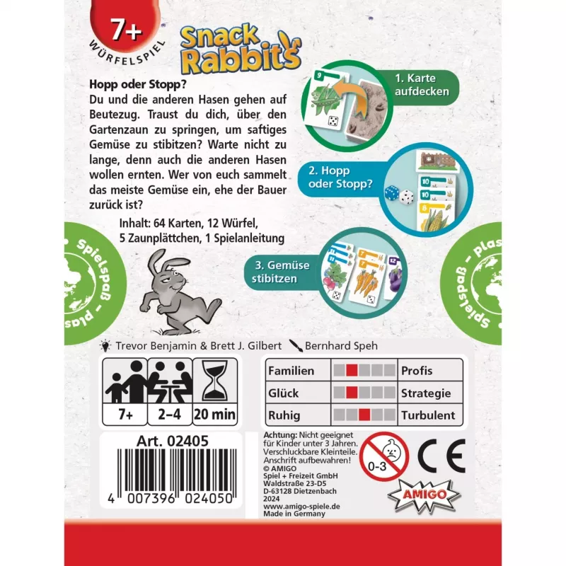 Snack Rabbits, noppapeli