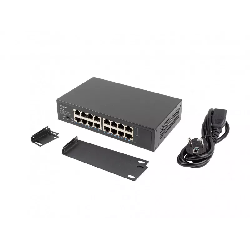 Lanberg-kytkin RSGE-16 Rack 10/19 (16-porttinen 1 Gb)