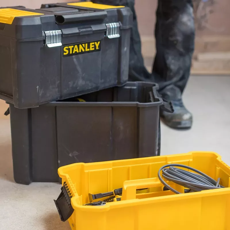 Stanley Essential Tool -kovakotelolaukku, muovi, harmaa, keltainen