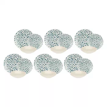 Rose&Tulipani R18420TA18 ruokailusarja 6 henkilölle Sea Stones -design, 18-osainen